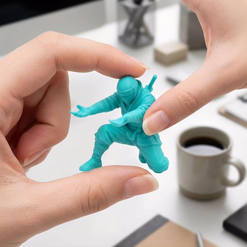Hộp đựng bút Ninja in 3D Cool Kneeling Pose Knight Tượng trang trí máy tính để bàn cá nhân cho học tập và văn phòng mueadsyvn