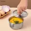 Bát trứng hấp bằng thép không gỉ bigapple có nắp Hộp đựng thực phẩm Súp Salad Món ăn RDG