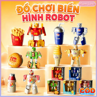 Trẻ Em Biến Hình Robot Kép Hình Thức 2in1, Chất Liệu ABS An Toàn, Rèn Tư Duy Logic, Quà Sinh Nhật Cho Trẻ Em
