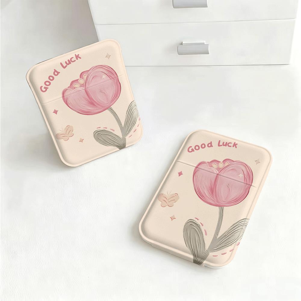 Hoa tulip mang may mắn Chất liệu bền đẹp, kiểu dáng hiện đại Gương trang điểm gấp cao cấp