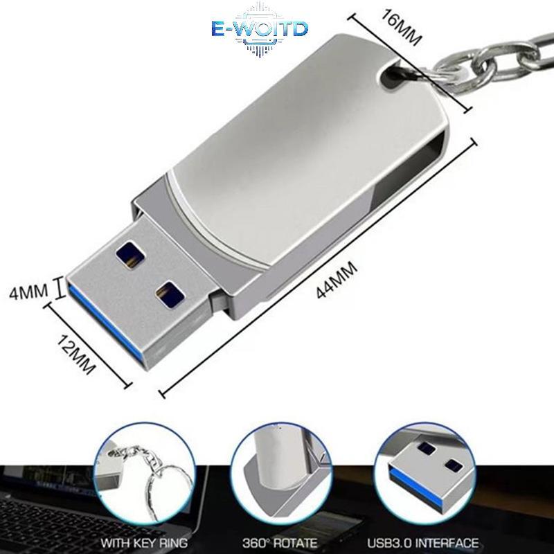 E-WOITD USB 3.0 Ổ đĩa Flash 1 / 2TB Bộ nhớ ổ đĩa tốc độ cao Sti Vòng chìa khóa kim loại Bộ điều hợp điện thoại Pendrive E-WOITD