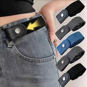 Thắt Lưng Co Giãn Thắt Lưng Thắt Lưng Vô Hình Khóa Quần Thắt Lưng DIY Điều Chỉnh Không Xẻng Chụp Thắt Lưng Cho Quần Jean Nam Nữ