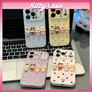 Vỏ điện thoại mẫu mới với hình búp bê cô gái khóc 3D dễ thương dành cho iPhone 11 12 13 14 15 Pro Max 16 17 Plus Vỏ
