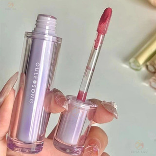 OULESONG Chống thấm và dưỡng ẩm Son bóng ,Ice Tea Mirror Lip Glaze Dưỡng Ẩm Chống Thấm Nước Lâu Dài Thạch Trang Điểm Son