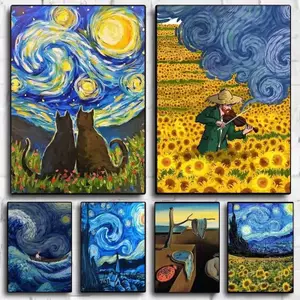 Vincent van Gogh Bình Dầu Tranh Phong Cách Trang Trí Nhà - Nghệ Thuật Treo Tường Canvas Không Khung Cho Phòng Ngủ & Phòng Khách, Món Quà Độc Đáo