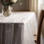 Cờ bàn voan JVSUB, 75 × 300cm / 75 × 100cm Vải voan vải tuyn Table Runner, Lưới gạc bán trong suốt Sheer Drapes Trang trí bàn cưới ngoài trời