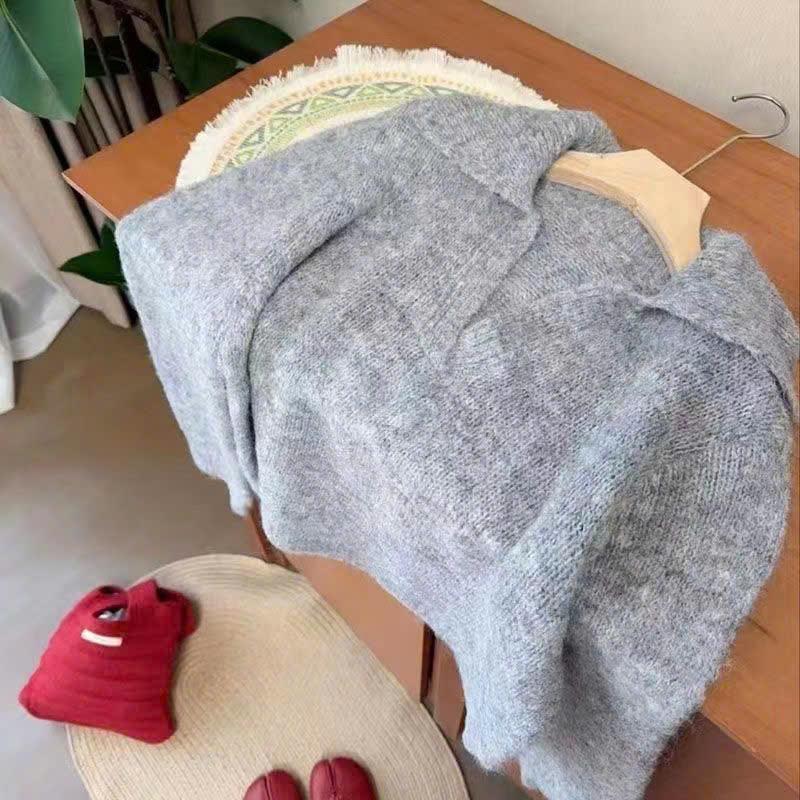 ( HÀNG QUẢNG CHÂU ) Áo len nữ dài tay chất liệu len mềm mại thiết kế cổ bẻ phong cách trẻ trung hottrend BA SP398