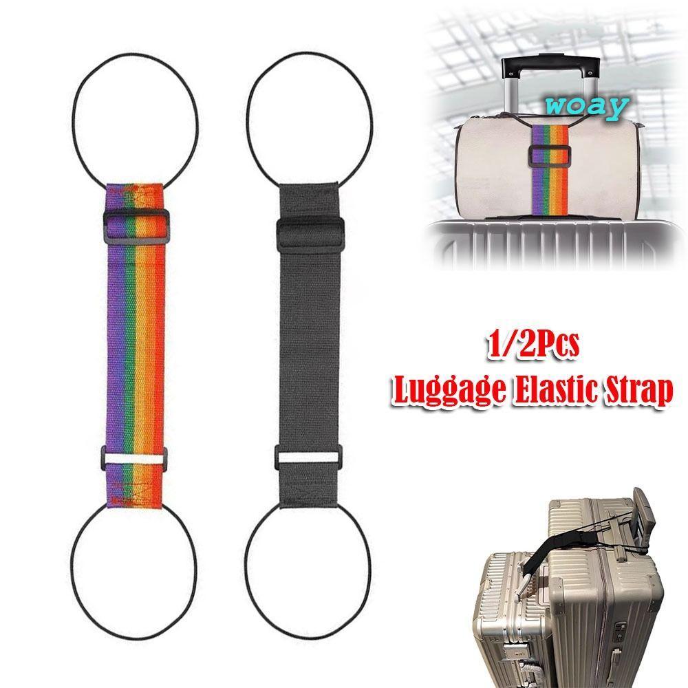 WOAY 1 / 2 Cái Dây đeo đàn hồi hành lý, Dây nối hành lý có thể điều chỉnh di động, Vali du lịch đa năng có thể tái sử dụng Dây đeo cố định Phụ kiện Luggag