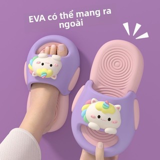 Dép EVA hình kỳ lân cho bé gái – Phong cách công chúa, đế mềm chống trượt, mang đi ngoài