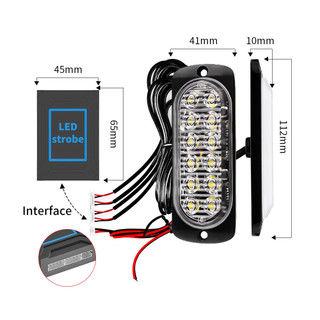 4x12 LED Từ Xa Cảnh Sát Khẩn Cấp Đèn Cảnh Báo Xe Lưới Tản Nhiệt Nhấp Nháy Đèn Tín Hiệu Chạy Ban Ngày Phụ Kiện 12V 24V