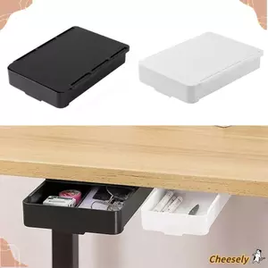 Hộp lưu trữ kệ để bàn CHEESELY, Ngăn kéo dưới bàn đa chức năng tự dính, Tiết kiệm không gian Dung tích lớn dưới bàn ngăn kéo mỹ phẩm Dụng cụ sắp xếp văn phòng phẩm