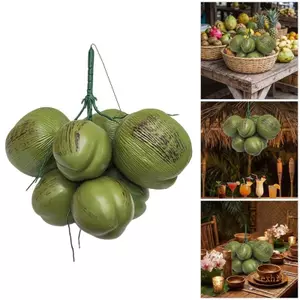 Exhila Sáng ABS Chất Liệu Dừa Bản Sao Trái Cây Nhân Tạo Cho Đạo Cụ Chụp Ảnh Sáng Tạo Và Trang Trí Theo Mùa