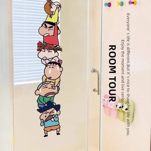 Crayon Shin-Chan Xe Dán Trang Trí Xe Máy Chống Thấm Nước Dán Phòng Tắm Kính Cửa Dán Phòng Tắm Nhà Bếp Miếng Dán