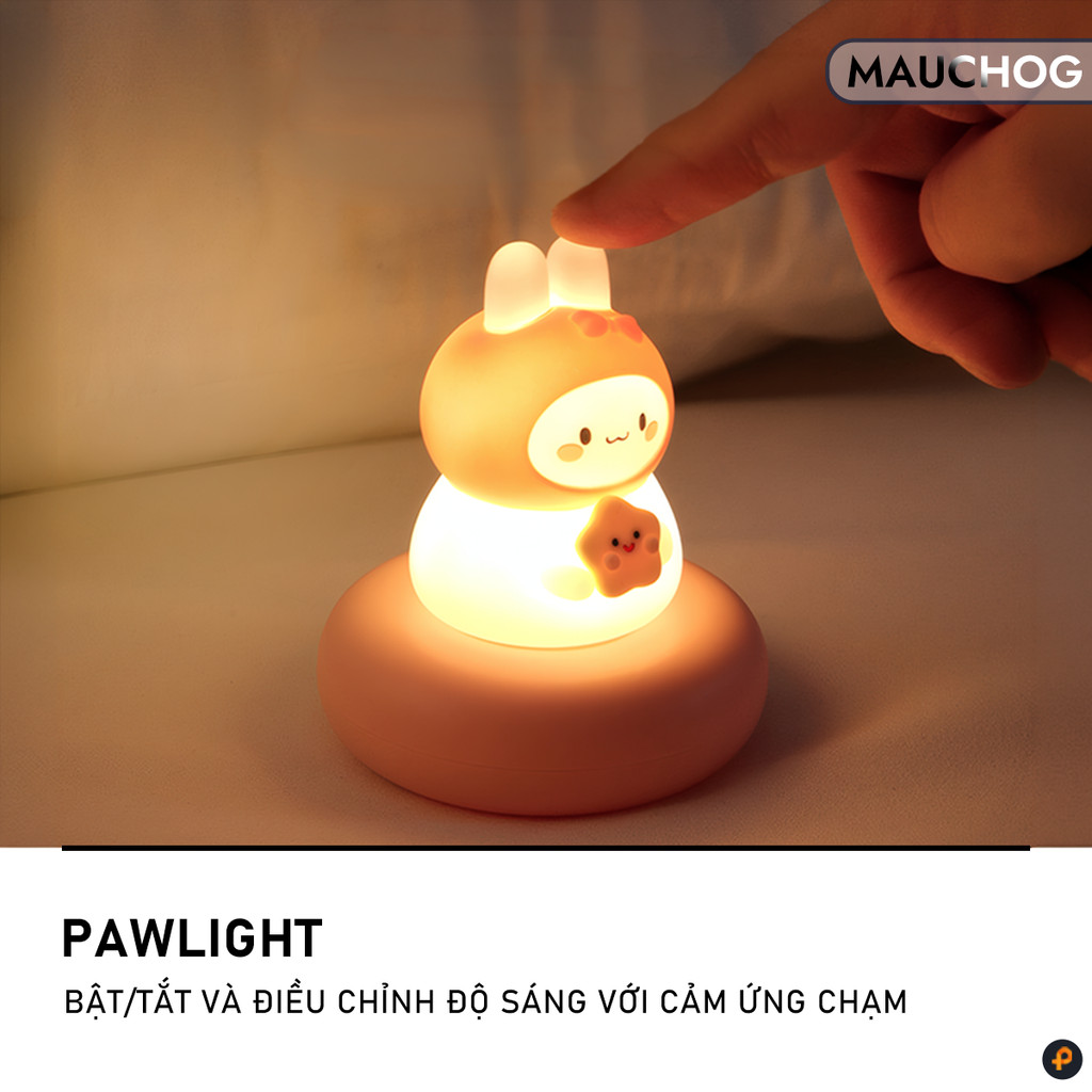 Đèn Ngủ Cảm Ứng Hình Thú Mèo Thỏ Gấu Dễ Thương Trang Trí Phòng Ngủ Bàn Làm Việc Quà Tặng Sinh Nhật