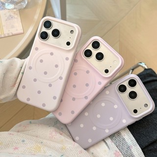 [Sheren] Vỏ điện thoại đơn giản chấm bi Thích hợp cho i17 16 15 14 13 12 11 pro max Vỏ bảo vệ chống sốc