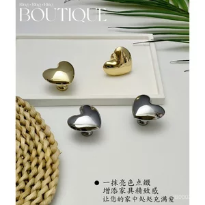 Tình Yêu Trái Tim Tay Cầm Hợp Kim Kẽm Một Lỗ Tay Cầm Tủ Cửa Ngăn Kéo Nội Thất Phần Cứng Phụ Kiện Tủ Tay Nắm Cửa Tủ Bếp G0CX