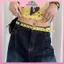 MYPANDA Mùa hè Dopamine Lemon Yellow Women 's Belt Trend Thắt lưng đơn giản Subculture Y2K Belt Punch Free Belt.
