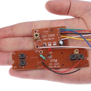 [modavietnamshop] Bảng điều khiển từ xa xe RC 4CH Bộ phát và thu PCB mạch 27 MHz có hệ thống vô tuyến ăng-ten Đẹp