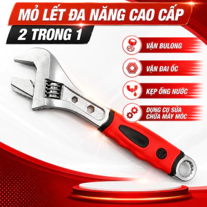 Mỏ Lết Đa Năng Cao Cấp 2 Trong 1, Cờ Lê Vặn Bulong, Đai Ốc, Kẹp Ống Nước, Dụng Cụ Sửa Chữa Máy Móc