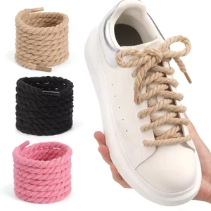 Mới 1 Cặp Dày Tròn Gai Dây Ren Cho Giày Bốt Thủ Công DIY Dây Tự Nhiên Dây