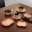 Hoa Hồng Nhà Cầm Tay Old Ice Crack Glaze Gốm Salad Bát Cơm Cốc Cà Phê Apple Đĩa Sâu Món Ăn Bát Dễ Thương