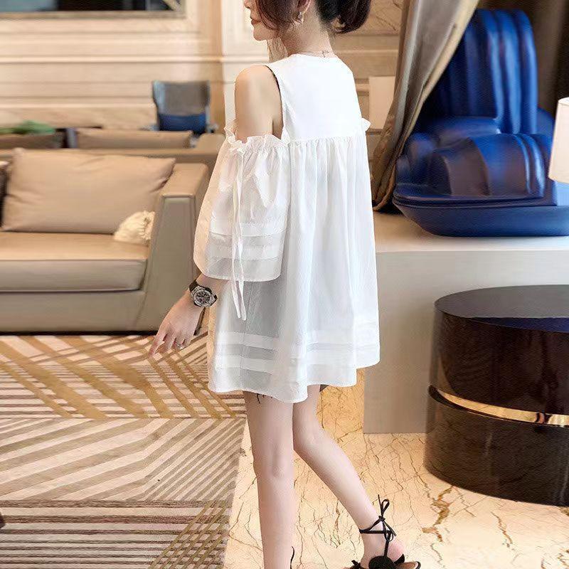 [Khuyến mãi trong thời gian có hạn] Đầm nữ nóng bỏng kiểu búp bê quây dáng rộng màu trơn sang trọng Váy mùa hè dành cho nữ
