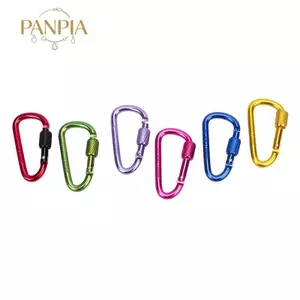 PNPIA- Hợp kim nhôm Lo Carabiner Bule Móc khóa đa chức năng để leo núi Bapaing Thiết bị sinh tồn ngoài trời