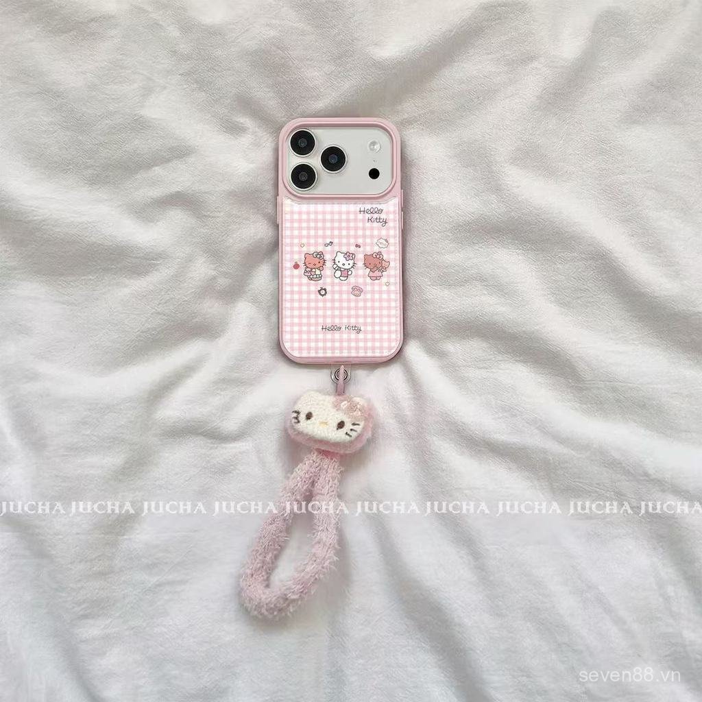 Ốp Điện Thoại Thích Hợp Cho iPhone 7 8 X XS XR XSMAX 11 12 13 14 15 16 17 Pro max Plus Kẻ Sọc Không Khí KT Cat Chain Vỏ Bảo Vệ Chống Sốc Bao Gồm Tất Cả JBNP