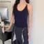 AA Fashion Hot Girls Màu tương phản Áo hai dây mỏng không tay U-ne có đệm ngực VN