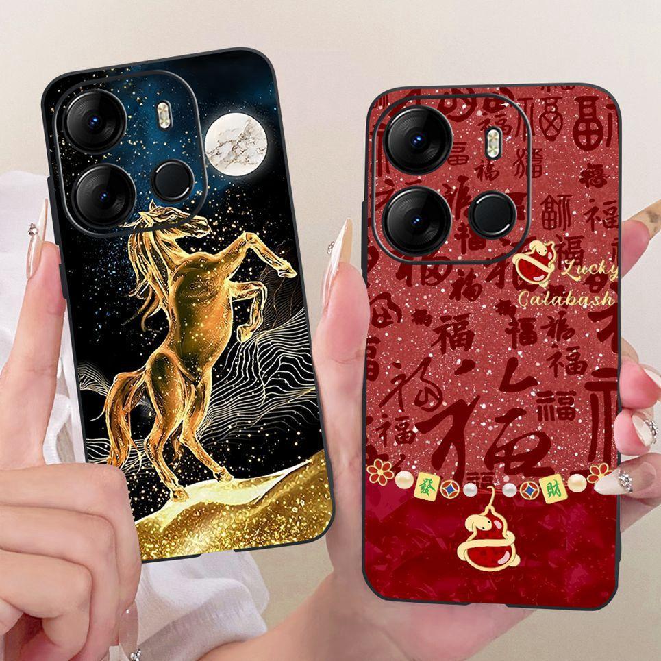 Ốp Điện Thoại Silicon Mềm Cho Tecno Spark Go 2023 BF7n Pop 7 Pro BF7 BF6 Ốp Lưng Hoạt Hình Mát Mẻ Rồng Sư Tử Hổ In Mặt Sau