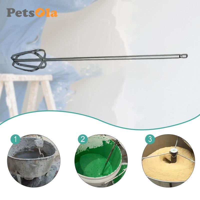 Cần khuấy bằng thép không gỉ dùng cho điện, lý tưởng cho các dự án DIY, quá trình trộn và làm việc bê tông.