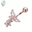 Bướm Zircon Phẫu Thuật Thép Rốn Xuyên Bụng Nút Nhẫn Trang Sức Cơ Thể