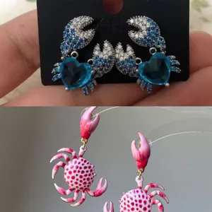 Bông Tai Cua Ocean Series Bông Tai Ánh Sáng Sang Trọng Ngọt Ngào Phong Cách Thường Ngày Niche Thời Trang Tinh Tế Bông Tai Cao Cấp