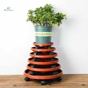 Khay đựng chậu hoa có thể tháo rời có bánh xe đa năng Chậu hoa lăn nặng Ra Ban công trong nhà và ngoài trời mới