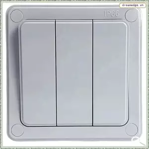 Dành Cho Sân Vườn Gia Đình Tương Thích IP66 Công Tắc Đèn Tường Ngoài Trời 2 Chiều Chống Nước 1 / 3 Gang Nút Nhấn Công Tắc Nguồn 16A Chống Bụi 3-Gang
