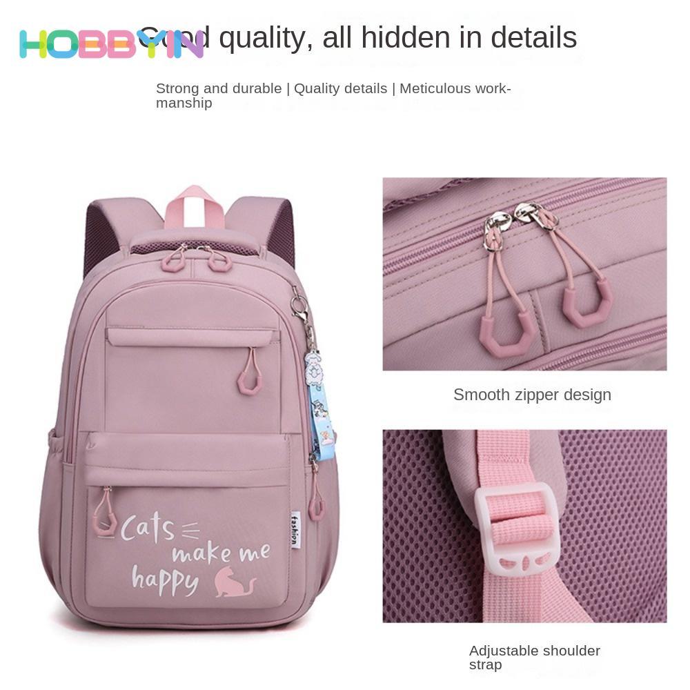 Ba lô đi học HOBBYIN, Túi đi học chất liệu Nylon chống thấm nước, Nhẹ dễ thương Dung tích lớn Ba lô thoáng khí Bagpack Thiếu niên