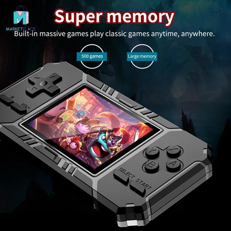 Máy chơi game cầm tay Mini cầm tay Retro Màn hình màu 8-Bit 3.0 Inch Máy chơi game LCD tích hợp 500 trò chơi