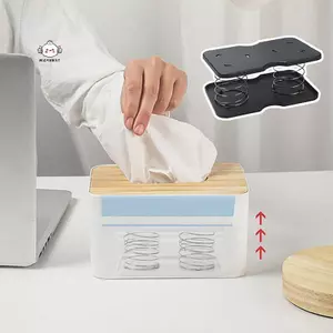 Maybest Hộp đựng khăn giấy lò xo sáng tạo Hộp đựng khăn giấy nâng lò xo tự động Hộp đựng khăn giấy lò xo Braet Hộp đựng khăn giấy ô tô Giá đỡ lò xo {VN}