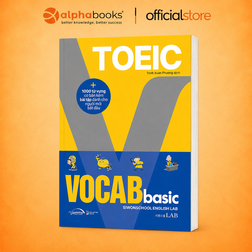 Sách - Toeic Vocab Basic - 1000 Từ Vựng Cơ Bản Kèm Bài Tập Dành Cho Người Mới Bắt Đầu (Gamma Books)