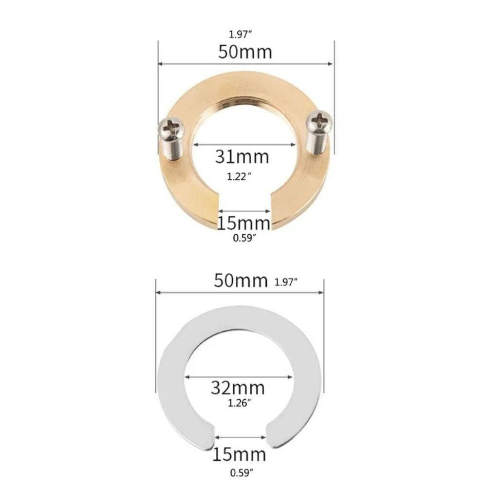 [COD] Đai Ốc Cố Định Chân Vòi Lavabo 32mm - Bộ Phụ Kiện Thay Thế Bằng Hợp Kim Nhôm, Kèm Đệm