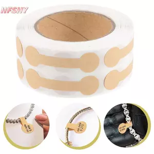 HFSHY 500 Chiếc Nhãn Trang Sức Tự Dính Giá Dumbell Thẻ Nelace Vòng Nhãn Giấy Phụ Kiện Trang Sức DIY Display Tool VN