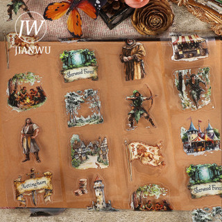 JIANWU 60mm * 200cm Vintage Nhân Vật Lâu Đài Phong Cảnh Chất Liệu Cắt Băng Thêu Sò PET Sáng Tạo DIY Tạp Chí Văn Phòng Phẩm
