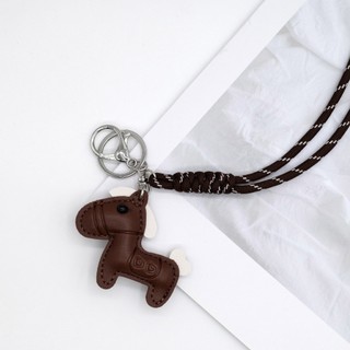 Mặt dây chuyền WOAY Pony, Móc khóa da PU, Móc khóa xe hơi Mini hình động vật thời trang