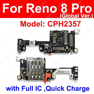 Dành Cho OPPO Reno 8 Pro 8Pro Plus 5G Thẻ SIM Khay Đầu Đọc Ban Thẻ SIM Đầu Nối Ban Sửa Chữa Phần