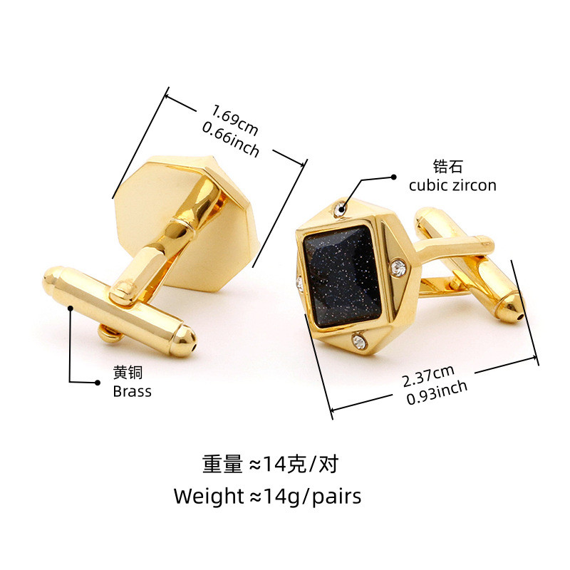 Khuy cúc áo sơmi phong cách Pháp, màu xanh sa thạch, phù hợp cho đám cưới