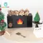 Gamchiano Nhà Búp Bê Lò Sưởi Vật Dụng Phong Cảnh, Nội Thất Thu Nhỏ Cho Nhà Bếp Gia Đình Đồ Trang Trí Phòng Khách