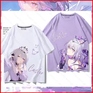 YB1 Honkai Star Rail Castorice trò chơi mùa hè Áo thun Anime tay ngắn hàng đầu BY1