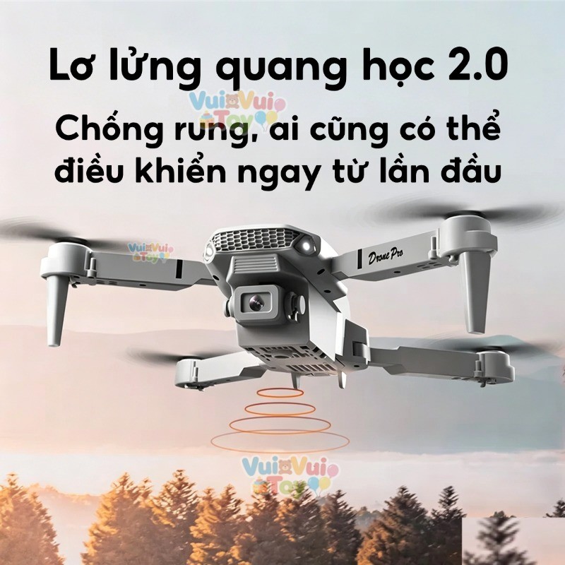 Flycam MAX DRONE Camera Kép HD - Remote Có Màn Hình | Gấp Gọn + Tặng Full Phụ Kiện