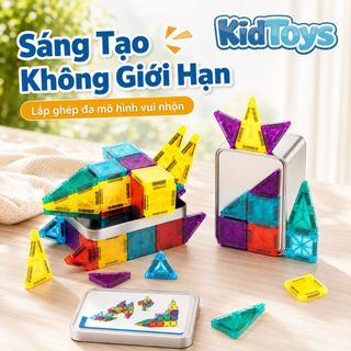 Đồ Chơi Xếp Hình Nam Châm KidToys - Miếng Ghép Trong Suốt Sáng Tạo Cho Bé