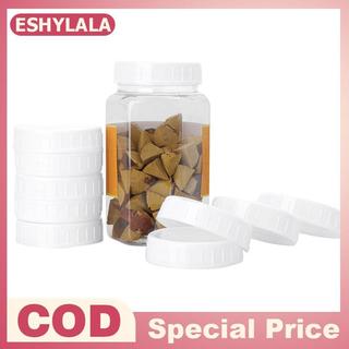 [Bea-t] 10 Bình uống nước Mason màu trắng có nắp 70mm / 86mm Đường kính bên trong Vỏ nhựa Nắp gân không lót Mũ bảo quản Thay thế [[mới]